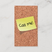 FUNNY Cork Board met  tekst op Post it Visitekaartje (Voorkant)