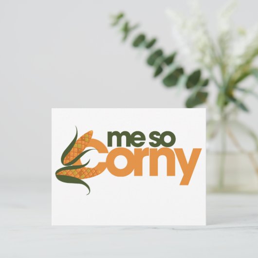 Funny Corn Briefkaart (Staand voorkant)