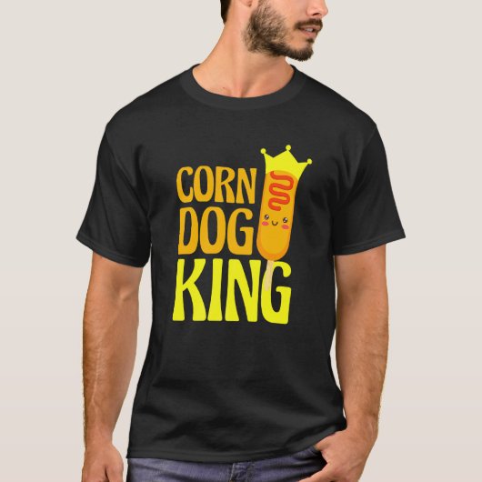 Funny Corn Dog King T-shirt (Voorkant)