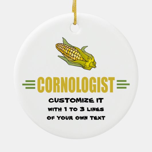 Funny Corn Keramisch Ornament (Achterkant)