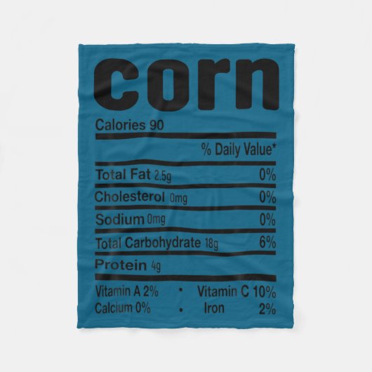 Funny Corn Nutrition Thanksgiving Costume  Fleece Deken (Voorkant)