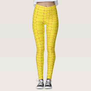Funny Corn Pattern Leggings Origineel met de hand