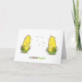 Funny Corn Saying Sorry to Silly Conflicts Kaart (Voorkant)