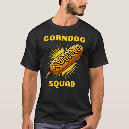 Funny Corndog Squad Corn Hondenliefhebber T-shirt (Voorkant)