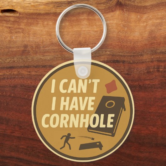 Funny Cornhole Game Enthusiast Graphic Sleutelhanger (Achterkant)