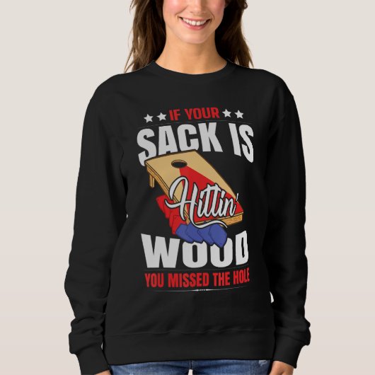 Funny Cornhole Gezegde Bean Bag Cornhole Tourname Trui (Voorkant)