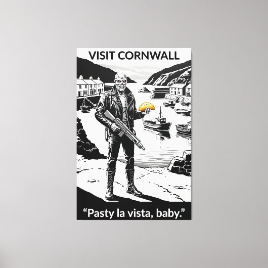 Funny Cornwall themed film parody canvas print (Voorkant)
