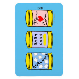 Funny Corny Cartoon Family Portret mam Pap Baby Magneet