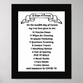 Funny Corona Gift Song: Twaalf dagen van Corona Poster