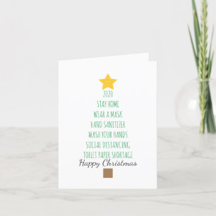 Funny Coronavirus 2020 Christmas Tree Feestdagen Kaart