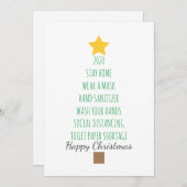 Funny Coronavirus 2020 Christmas Tree Feestdagenkaart (Voorkant / Achterkant)