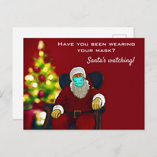 Funny Coronavirus Covid Kerstkerstkerstkerstkerstk Briefkaart (Voorkant / Achterkant)