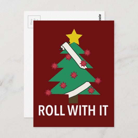 Funny Coronavirus kerstboom Briefkaart (Voorkant / Achterkant)