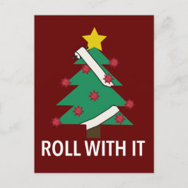 Funny Coronavirus kerstboom Briefkaart