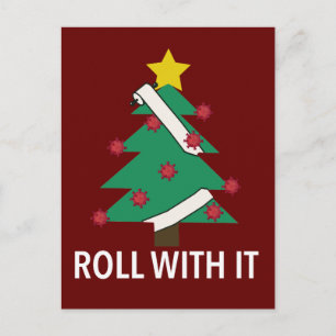 Funny Coronavirus kerstboom Briefkaart