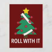 Funny Coronavirus kerstboom Briefkaart (Voorkant)