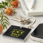 Funny Corporate HR geeft Coffee Mok Key Ring Sleutelhanger (Voorkant Rechts)