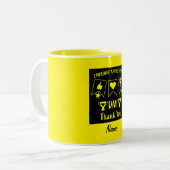 Funny Corporate HR Gifts Tweekleurige Koffiemok (Voorkant links)