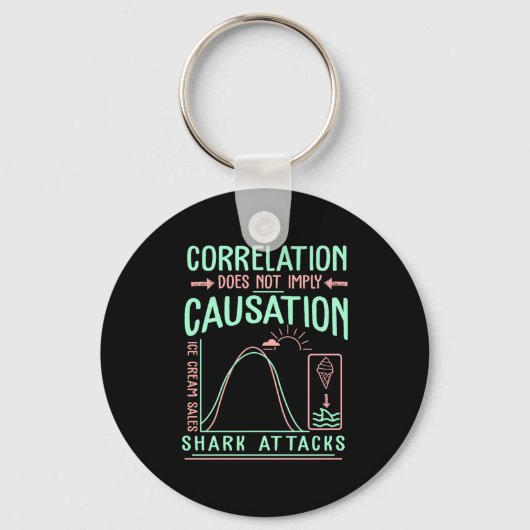 Funny Correlation Does Not Imply Causation Premium Sleutelhanger (Voorkant)