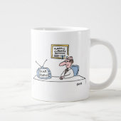 Funny Cosmetic Plastic Surgeon Cartoon Jumbo Mok (Rechts)