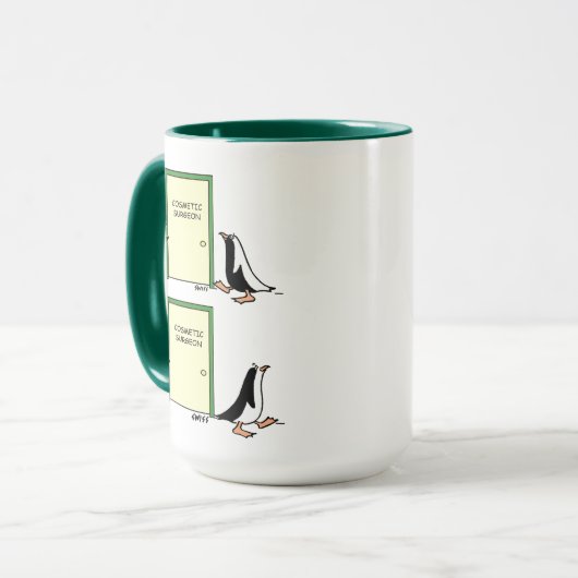 Funny Cosmetic Surgeon Penguin PatiëntenMok Mok (Voorkant links)