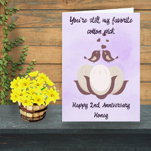 Funny Cotton Jubileum Kaart voor Husband Pun
