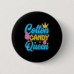 Funny Cotton Snoep Queen Quote Vrouwen Meisjes Fla Ronde Button 5,7 Cm