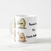 Funny Couch Potates Koffiemok (Voorkant links)