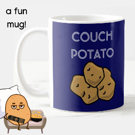 Funny "Couch Potato" Binge die de Mok van koffie b