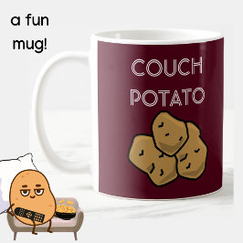 Funny "Couch Potato" Binge die de Mok van koffie b