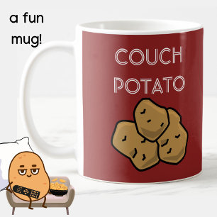 Funny "Couch Potato" Binge die de Mok van koffie b