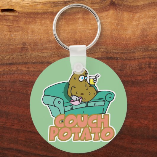 Funny Couch Potato Sleutelhanger (Voorkant)
