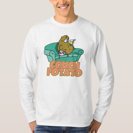 Funny Couch Potato T-shirt (Voorkant)