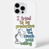 Funny "Couch Was Calling" iPhone 15 Pro Max Case (Achterkant)