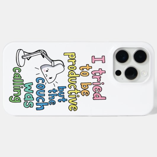 Funny "Couch Was Calling" iPhone 15 Pro Max Case (Achterkant (horizontaal))