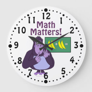 Funny Counting Gorilla Math Matters Custom Clock Grote Klok