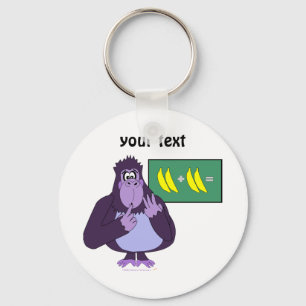 Funny Counting Gorilla Wiskunde Custom Sleutelhanger