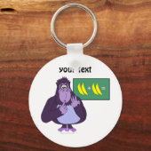 Funny Counting Gorilla Wiskunde Custom Sleutelhanger (Voorkant)