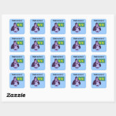 Funny Counting Gorilla Wiskunde Custom Vierkante Sticker (Vel)