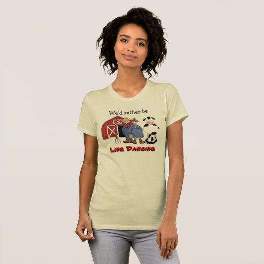 Funny Country Line Dancing Farmers shirt (Voorkant volledig)