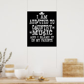 Funny Country Music Lover Gift Country Music Poster (Keuken)