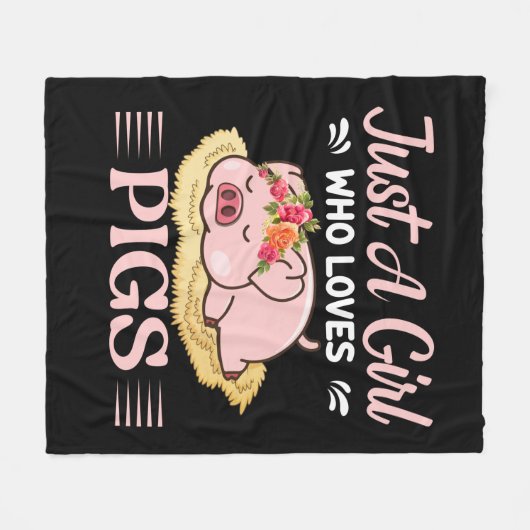 Funny Country Pig Lovers Fleece Blanket (Voorkant (Horizontaal))