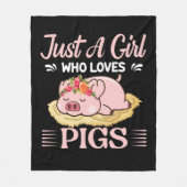 Funny Country Pig Lovers Fleece Blanket Deken (Voorkant)