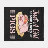 Funny Country Pig Lovers Fleece Blanket Deken (Voorkant (Horizontaal))