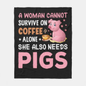 Funny Country Pig Lovers Fleece Deken (Voorkant)
