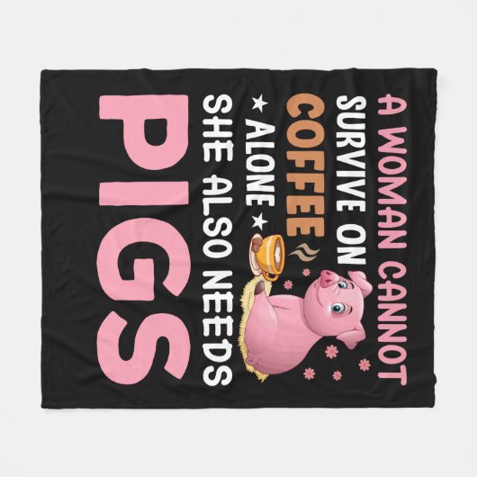 Funny Country Pig Lovers Fleece Deken (Voorkant (Horizontaal))