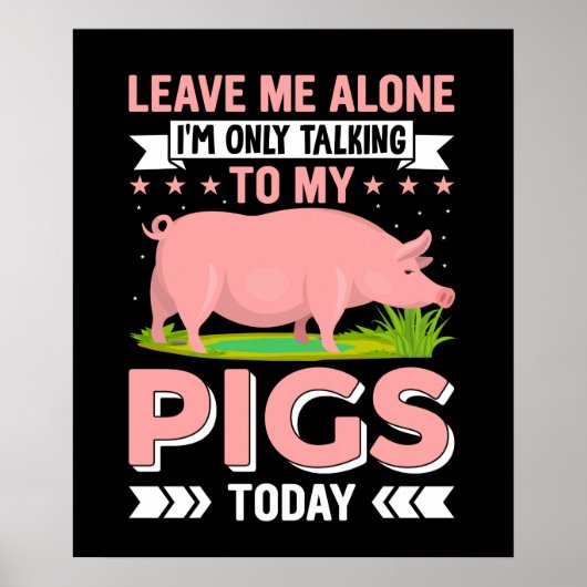 Funny Country Pig Lovers Poster (Voorkant)