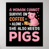 Funny Country Pig Lovers Poster (Voorkant)