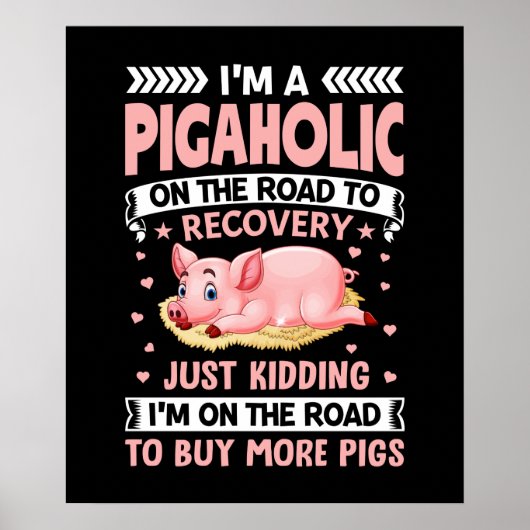 Funny Country Pig Lovers Poster (Voorkant)
