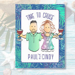 Funny Couple Cartoon Tropische Vakantie Cruise Magnetisch Uitwisbaar Vel<br><div class="desc">Deze grappige en leuke deurmagneet is ideaal voor uw cartoon terwijl u cruist of ontspant op een strandvakantie. U kunt deze magneet aanpassen met jouw naam en bericht! Zoek naar mijn collectie met mannen en vrouwen om magneten en andere souvenirs te mixen en matchen om je reis onvergetelijk te maken...</div>